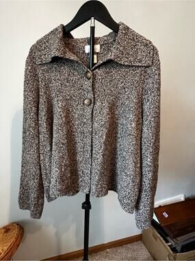 Studio Works Marled Knit Collared Cardigan